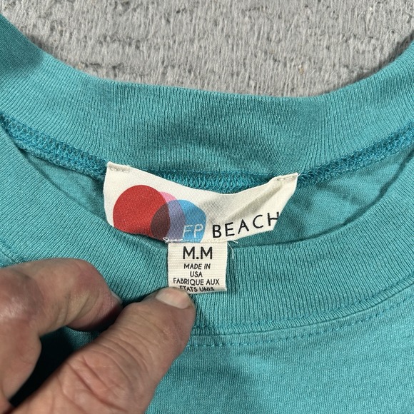 Free People FP Beach The Broad Dress Womens Medium Blue Sleeveless Tee Tunic - Picture 3 of 7